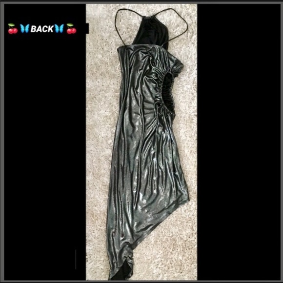 EXPRESS OMBRE ASYMMETRICAL CUT OUT DRESS - Picture 6 of 7